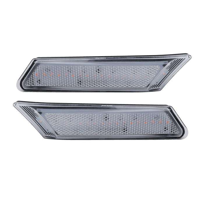 2Pcs/Set Car Amber LED Front Side Marker Lights Clear Lens Turn Signal Lights for- /987/997