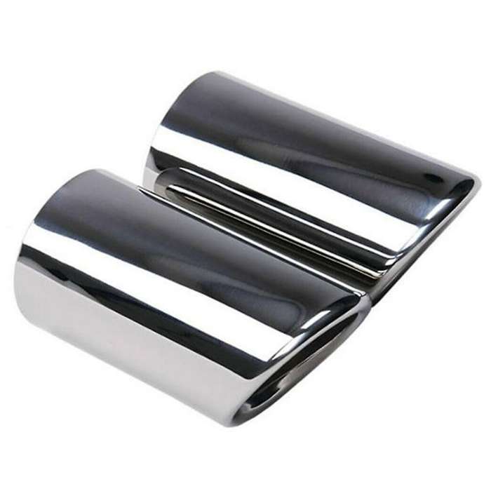 2Pcs/Set Chrome Plating Stainless Steel Car Exhaust Muffler Tip Pipes Covers for - A1 A3 A4 TT