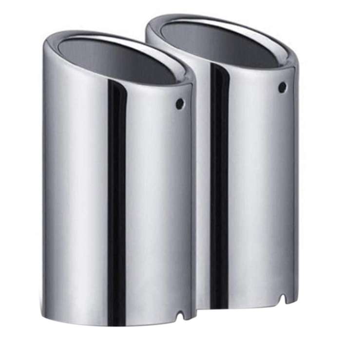 2Pcs/Set Chrome Plating Stainless Steel Car Exhaust Muffler Tip Pipes Covers for - A1 A3 A4 TT