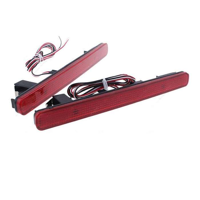 2Pcs/Set Red Lens 48-SMD LED Bumper Reflector Marker Lights for TSX 2009-2014