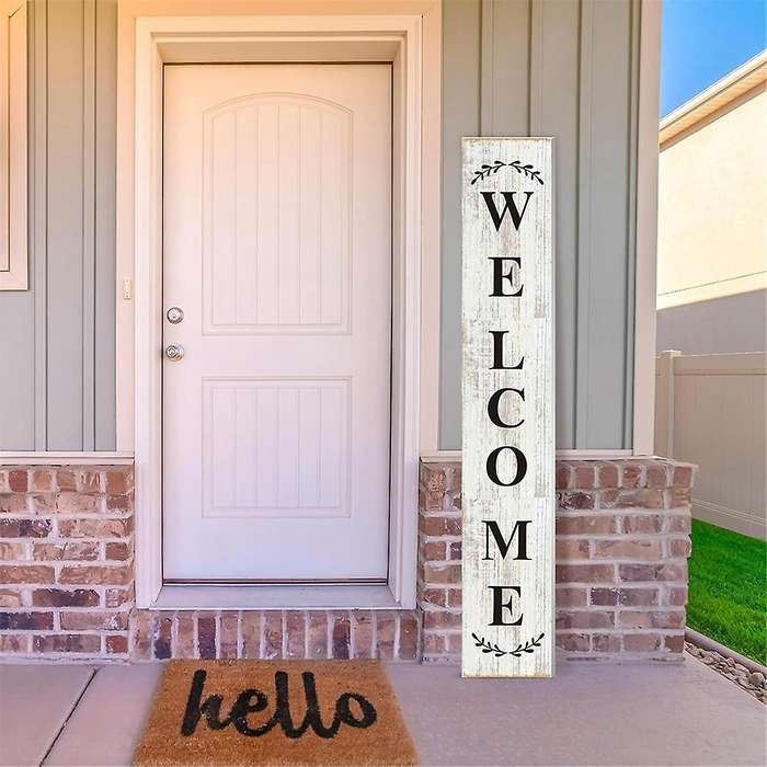 2Set Welcome Sign Welcome Stencil Kit for Front Door Welcome Sign for Painting on Wood Easter Thanks