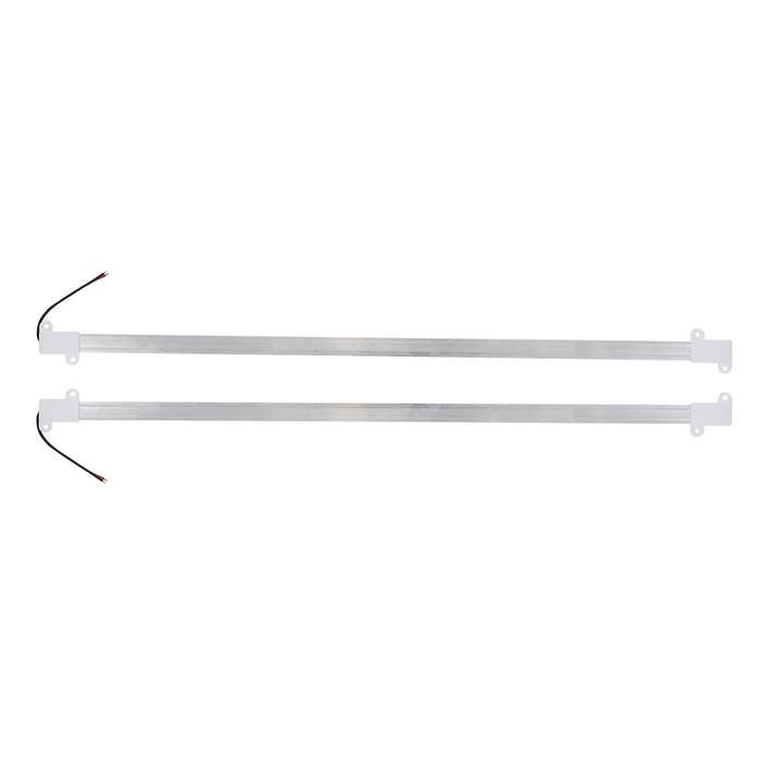 2x 50cm 12v 36 Led 5630 Smd Hard Strip Light Aluminum Shell with End Cap Warm White