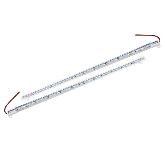2x 50CM 12V 36LED 5630 SMD Hard Strip Light Aluminum Shell White