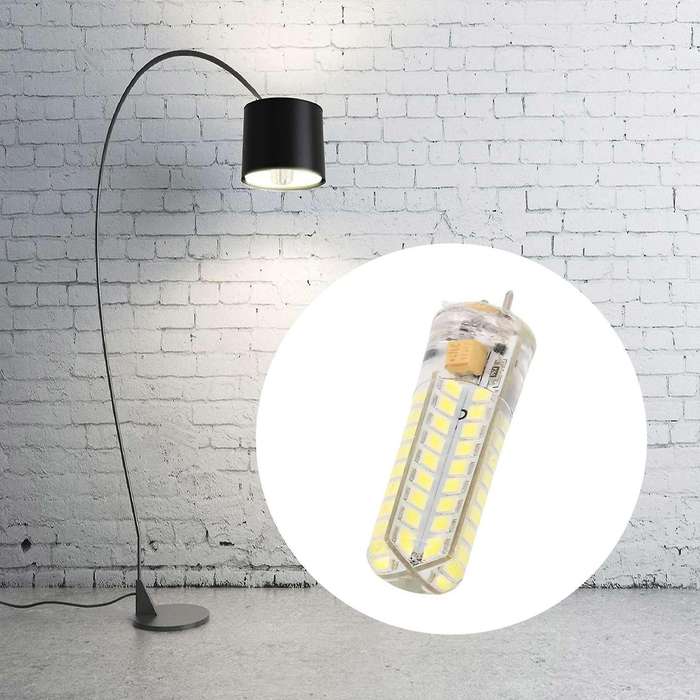 2x 6.5w Gy6.35 Led Bulbs 72 2835 Smd Led 320lm 50w Halogen Equivalent Dimmable Pure White 6000k Beam