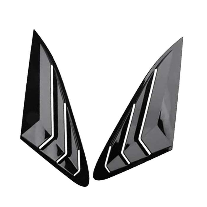 2x Black Rear Side Window Quarter Louver Cover for K5 2020 2021 2022