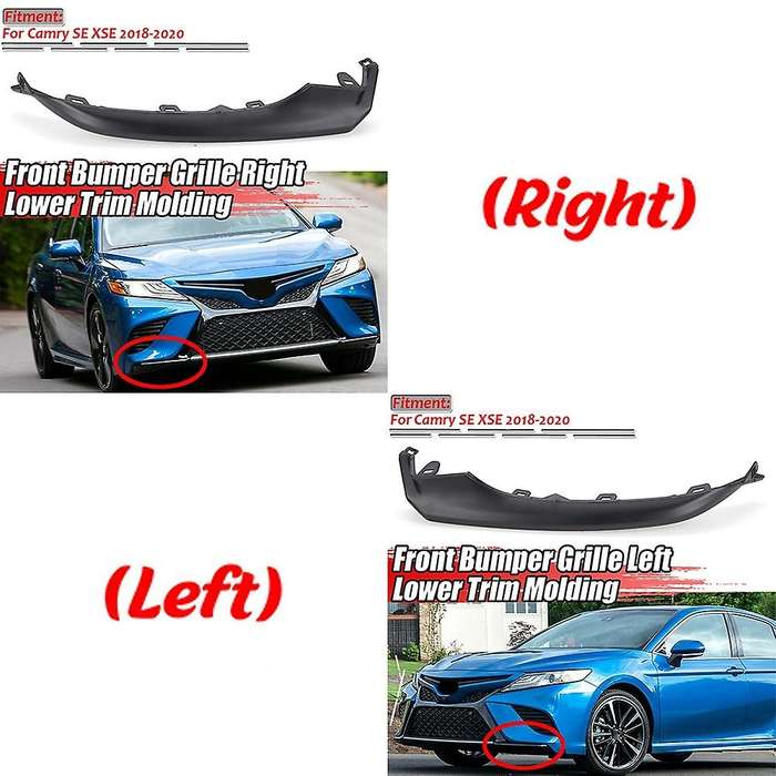 2X Car Front Bumper Side Lip Lower Protector Cover Trim Splitter Spoiler for 2018 2019 2020 SE/XSE