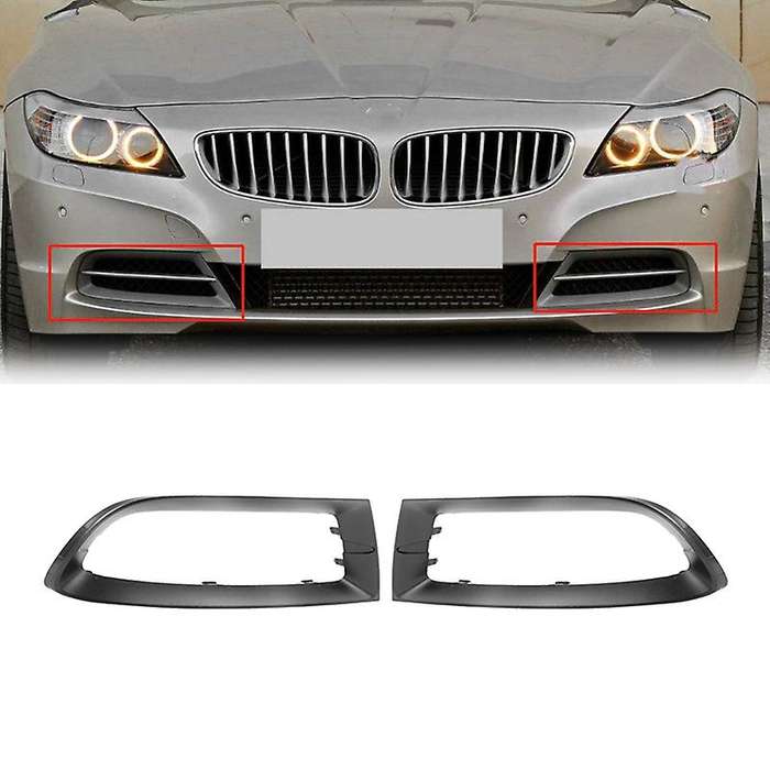 2X Car L+R Front Bumper Grille Grill Lower Trim Decoration Frame for Z4 E89 2009-2016