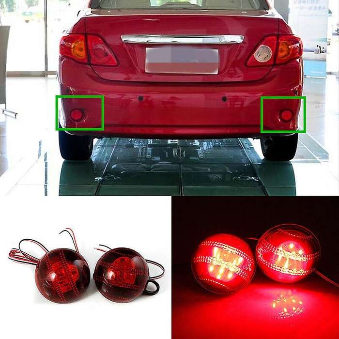 2X Car LED Rear Bumper Lamp Reflector Tail Brake Light for 2007-2010