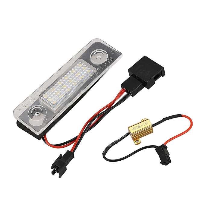 2X Car White Canbus Error Free Led License Plate Light for Roomster 5J Auto Warning Lamp