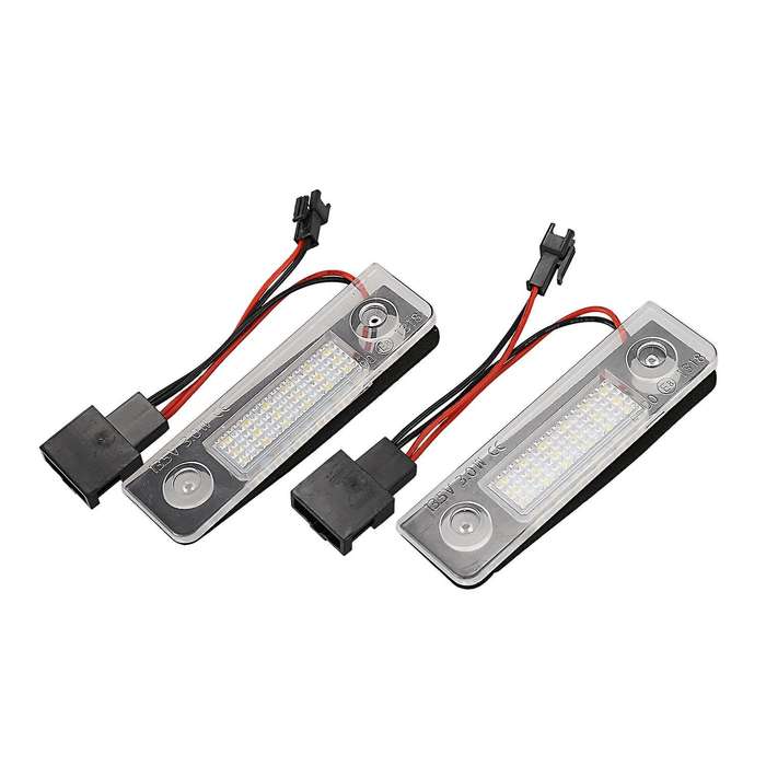 2X Car White Canbus Error Free Led License Plate Light for Roomster 5J Auto Warning Lamp