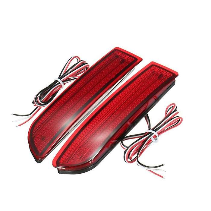 2X Car Tail Light Parking Brake Rear Bumper Reflector Lamp Red