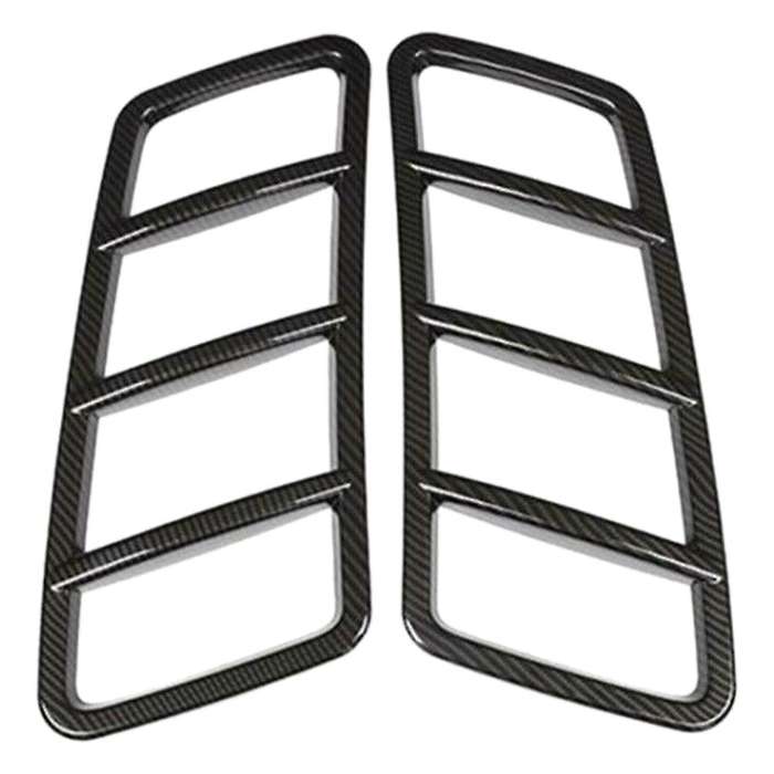 2X Carbon Fiber Black Hood Engine Air Vent Cover Trim for ML W166 2012-2015 X166 2013-2015