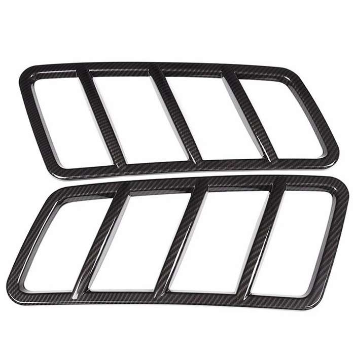 2X Carbon Fiber Black Hood Engine Air Vent Cover Trim for ML W166 2012-2015 X166 2013-2015