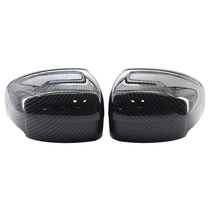 2X Carbon Fiber Side Door Mirror Cover Trim for XC60 2018-2020 Rear View Mirror Cover Cap