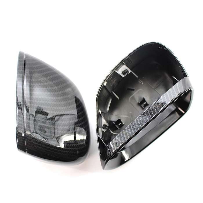 2X Carbon Fiber Side Door Mirror Cover Trim for XC60 2018-2020 Rear View Mirror Cover Cap