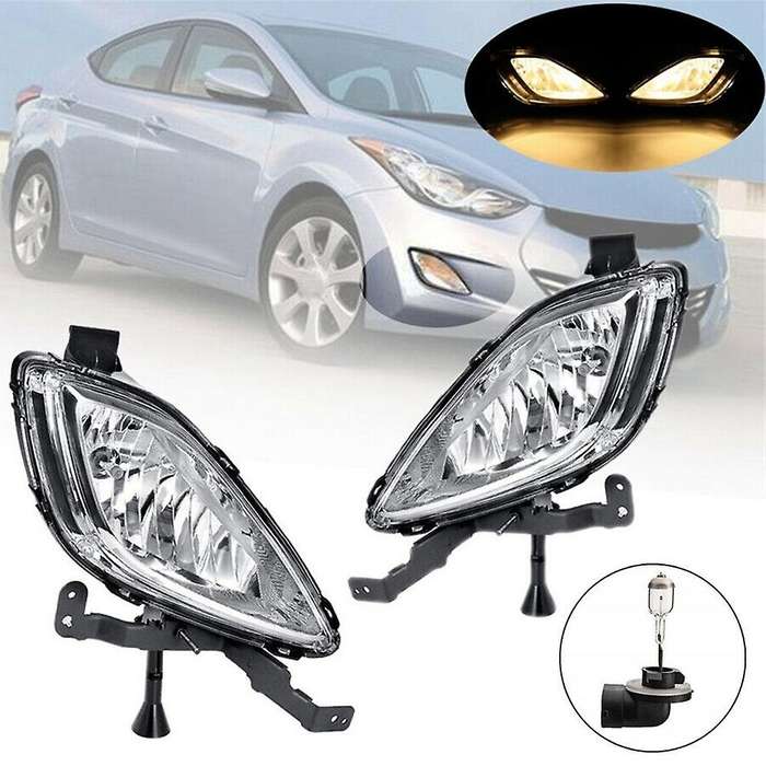 2X Clear Front Bumper Fog Light with 881 Bulbs for 2011 2012 2013