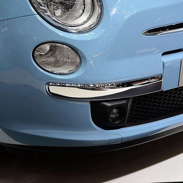 2X Chrome Car Front Bumper Lower Trim Moulding Styling Mouldings for 500 2007-2015 735455056 7354550
