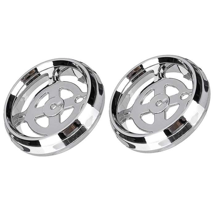 2X Chorme Silver Car Rear Bumper Reflector Lamp Bezel Base Cover Cap for Sienna 2011-2015 5275208010