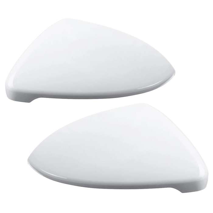2X for - Golf 7 MK7 - 2014 2015 2016 17 2018 Front White Rearview Side Wing Mirror Cap Cover 5G08575