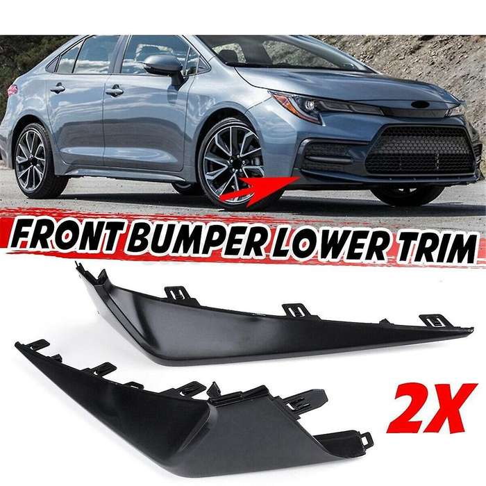 2x Front Bumper Splitter Lip Grille Lower Trim Molding Diffuser Cover Trim for 2.0l 2020-2021