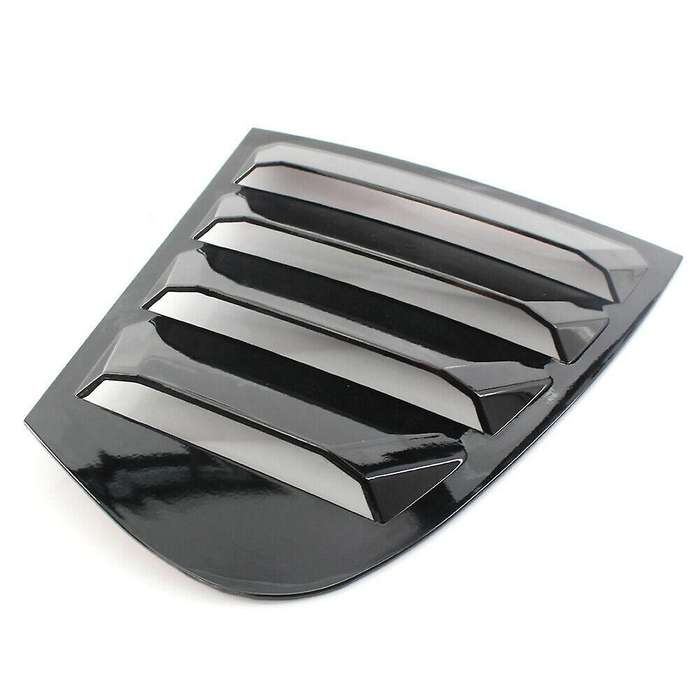 2X Gloss Black Rear Side Window Louvers Scoop Cover Vent for - F30 3-Series 2012-2016