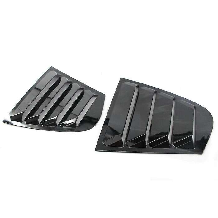 2X Gloss Black Rear Side Window Louvers Scoop Cover Vent for - F30 3-Series 2012-2016
