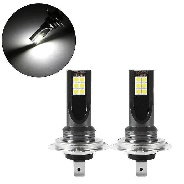 2X H7 LED Headlight Fog Light Kit 50W 14000Lm Car Bubble 6000K Driving DRL Lamp