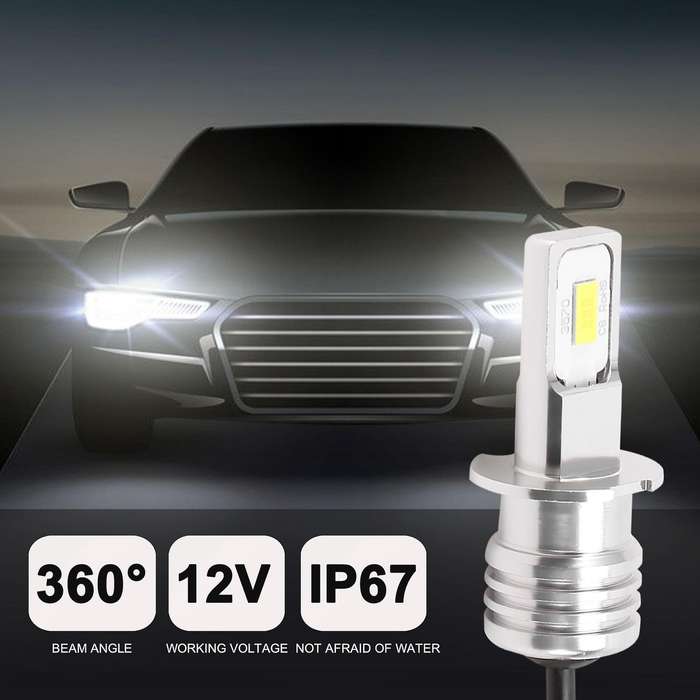 2X H3 Super Bright LED Fog Light Driving Lamp Bulb Kit 6000K
