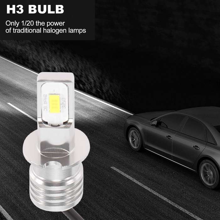 2X H3 Super Bright LED Fog Light Driving Lamp Bulb Kit 6000K