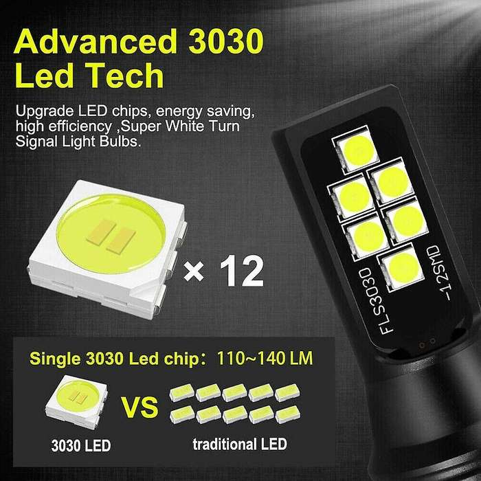 2X HB4 9006 LED Fog Light Bulb Advanced 3030 SMD Daytime Running DRL Lamp, White 6000K