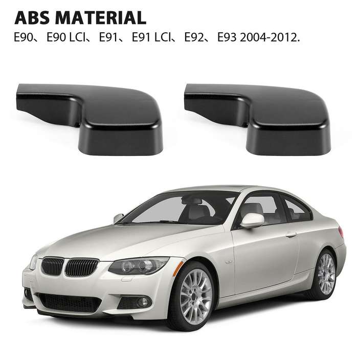 2X New Front Windshield Wiper Arm Covers Caps Compatible Bmw 3 E90 E91 E92