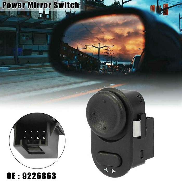 2x Side Mirror Rear View Mirror Switch Adjust Control Knob for Opel Zafira Corsa Meriva 9226863