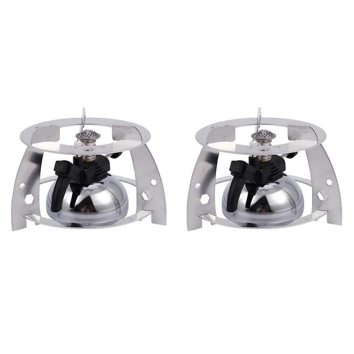 2x Tabletop Butane Gas Burner with Flame Head for Siphon