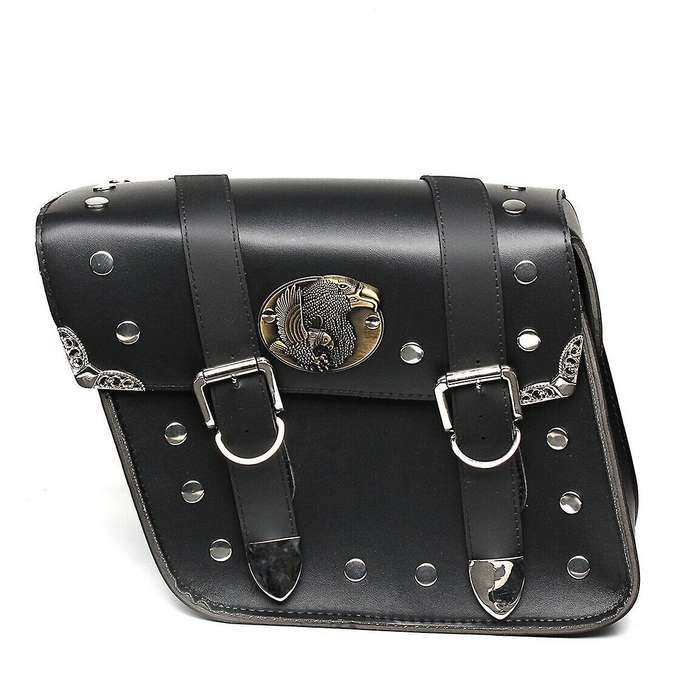 2X Universal PU Leather Motorcycle Motorbike Saddlebags Saddle Bags Pouch