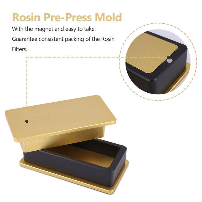 2x4inch Rosin -press Mold Aluminum Material Mould for Concentrates Wax Oil Rosin Pressing Machine E