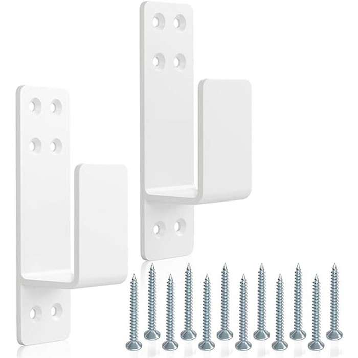 2x4 Door Barricade Brackets Heavy Duty Upgraded Door Bar Holder Brackets for Home Security Suit for