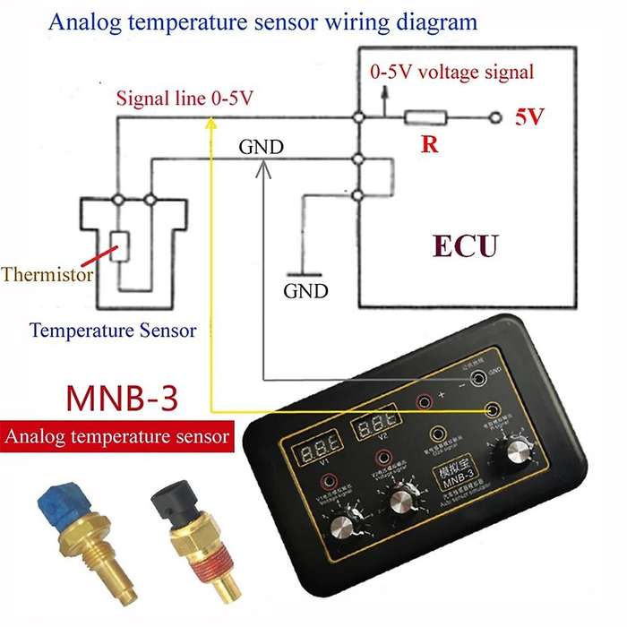-3 Auto Sensor Simulator Vehicle Automobile Signal Generator VoltmeterCar Oxygen Oil Pressure Sensor