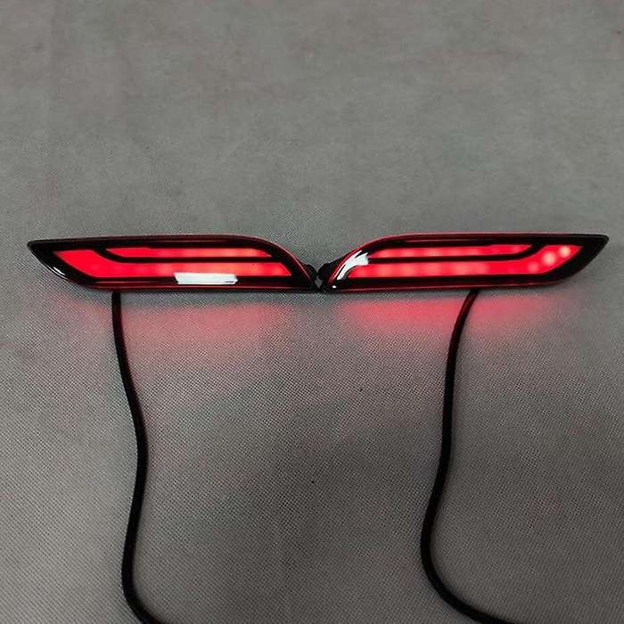 3 Features LED Bumper Reflector Lights for 2018-Up Rear Fog Lamps and Turn Signal Light