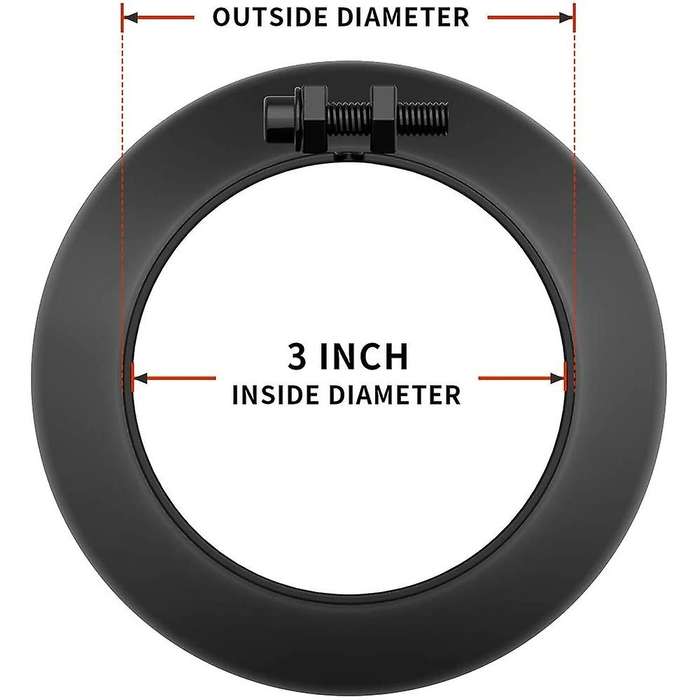 3 Inch Black Exhaust Tip, 3 Inch Inside Diameter Exhaust Tailpipe Tip for Truck, 3 X 4 X 12 Inch Bo