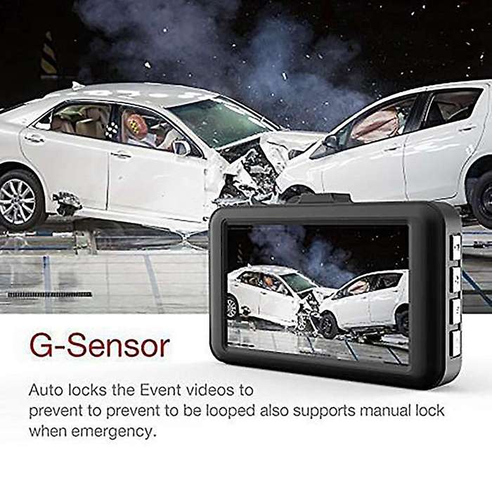 3 Inch Car DVR Video Recorder 1080P Cycle Recording Night Vision Wide Angle Driving Recorder D