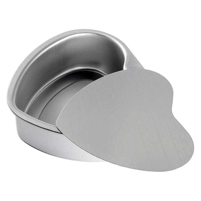 3 Pack Aluminum Heart Shaped Non-stick Cake Pan Set Diy Baking Mold Tool with Removable Bottom - 4 I