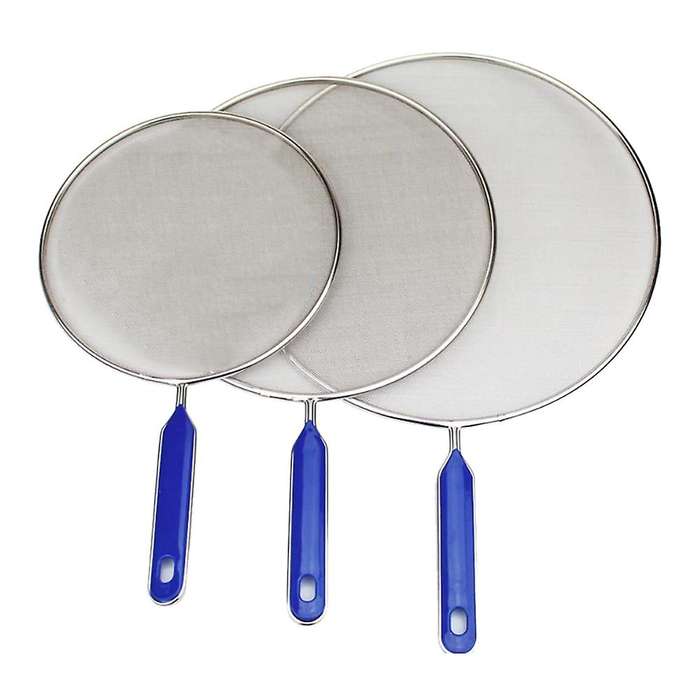 3 Pack Grease Splatter Screen for Frying Pan Cooking,Stainless Steel Guard,Hot Oil Shield to Stop Pr