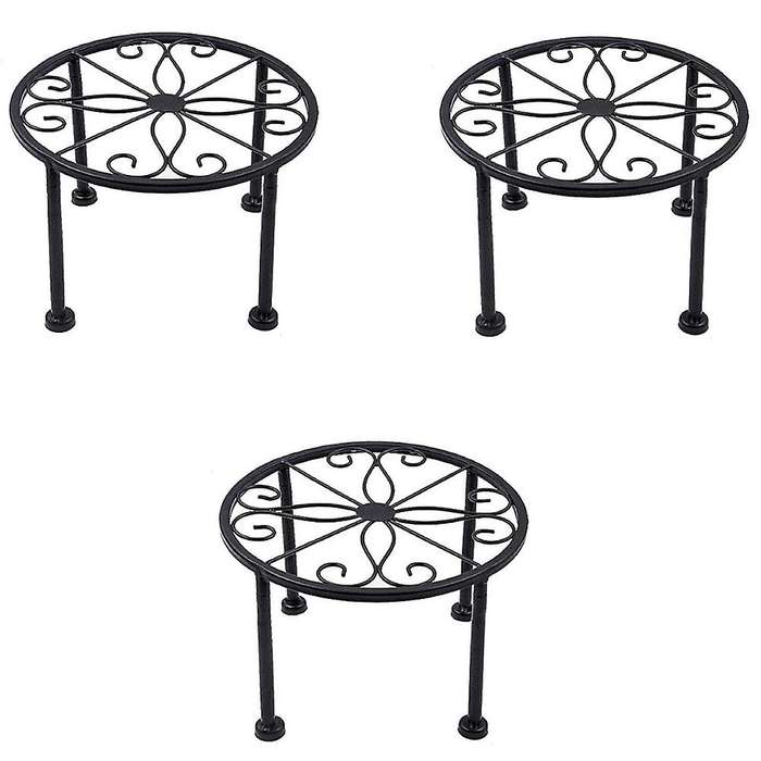 3 Packs Antirust Plant Stand,Non- and Stable Potted Holder for Indoor Outdoor Duty Container,Beverag