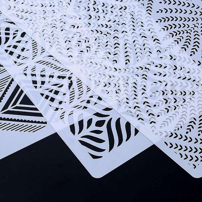 3 Pcs Cake Decorating Stencils Mold Plastic Templates Spray Floral Cake Cookie Fondant Dessert Decor