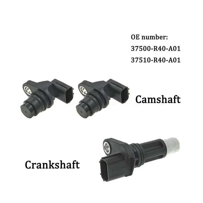 3 Pcs Car Camshaft / Crankshaft Position Sensor Fits for 2008-2015 L4 2.4l 37510-r40-a01, 37500-r40-