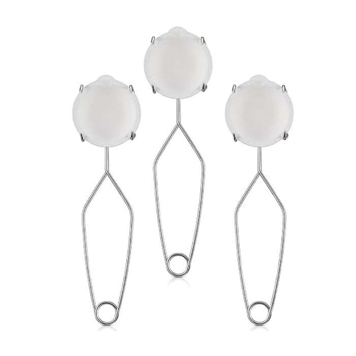 3 Pcs Ceramic Quartz Crucible Dish Cup with Whip Tongs Handle Melting Gold Silver Copper Ceramic Cru