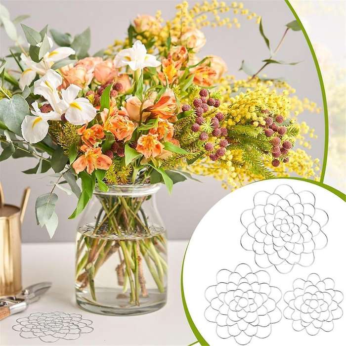 3 Pcs Flower Frog for Arrangement Metal Easy Arranger Flower Holders for Vase Flower Arrangement( 5I