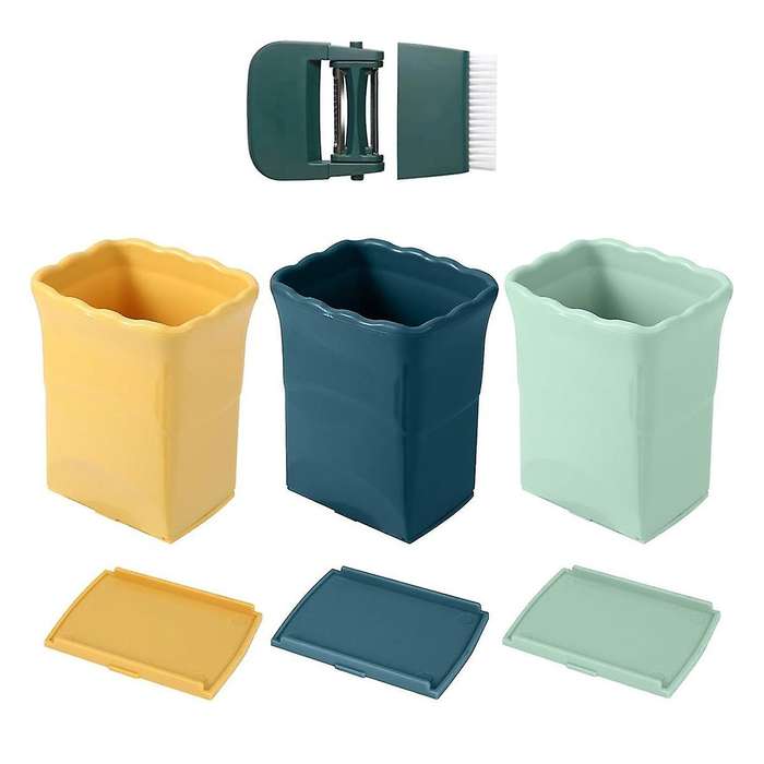 3 Pcs Cup Slicer with 1 Pcs space Cleaning Brushes Strawberry Slicer Banana Slicer Fruit Slicer