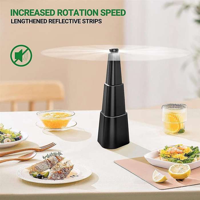 3 Pcs Fly Fan, Fly Fans for Outdoor Table , Table Top Fly Fan Fly Spinner with Holographic Blades fo