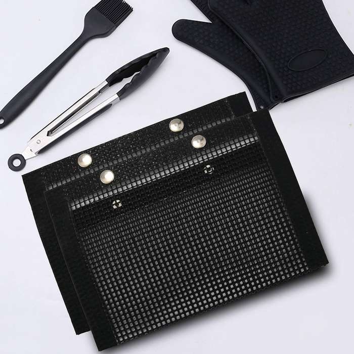 3 Pcs Non-stick Mesh Grilling Bag Non-stick Bbq Bake Bag Outdoor Picnic Tool
